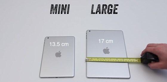 본문 이미지 - 아이패드 미니2와 아이패드 5 크기 비교 © News1 