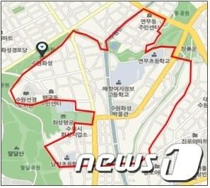 본문 이미지 - 행궁동 등 도시재생  선도지역 공모 대상지역/제공=수원시청 © News1  