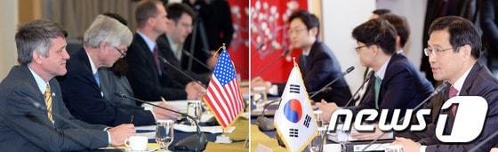 본문 이미지 - 지난 2014년 1월 7일에 열린 한미 원자력협정 개정 제9차 협상이.<자료사진>/뉴스1 ⓒ News1 