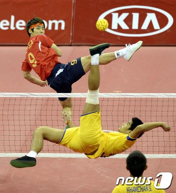 본문 이미지 - 한국 세팍타크로 대표팀이 2018 자카르타-팔렘방 남자 레구 종목 준결승에 진출했다. /뉴스1 DB ⓒ News1 