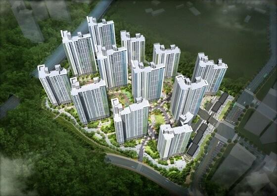 본문 이미지 - '봉담 센트럴 푸르지오' 조감도/제공=대우건설ⓒ News1