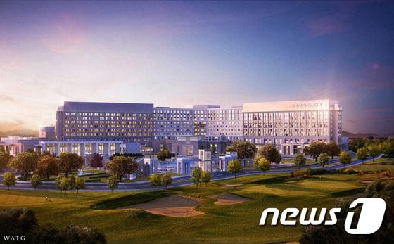 본문 이미지 - 2017년 영종도에 개장할 카지노 복합리조트 &acute;파라다이스시티&acute; 조감도. ⓒ News1
