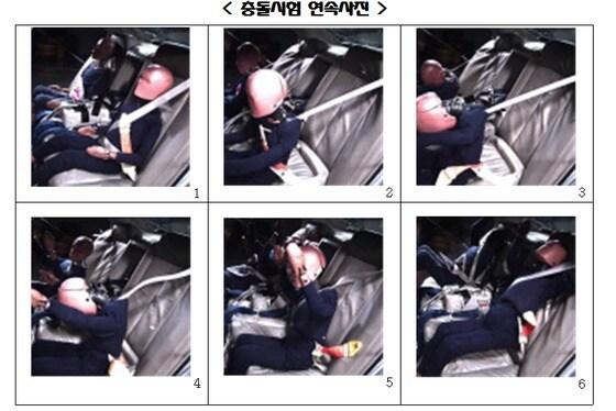 본문 이미지 - 한국소비자원이 &acute;안전벨트 위치조절기&acute;의 안전성 여부를 실험한 결과 제 기능을 발휘하지 못하는 것으로 나타났다. /제공 = 한국소비자원 ⓒ News1