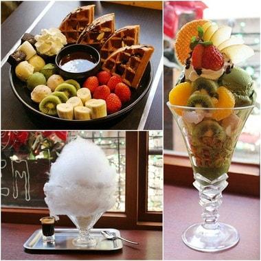 본문 이미지 - 명동 디저트 카페 '포엠'의 초코퐁듀와플, 솜사탕 아포카토, 파르페 ⓒ News1