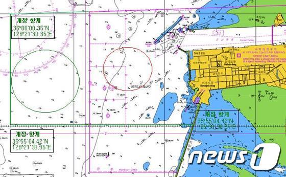 본문 이미지 - 변경된 군산항 도선사 승선·하선구역&acute;. ⓒ News1