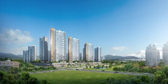 본문 이미지 - '천안 불당 우미 린 센트럴파크' 투시도 ⓒNews1