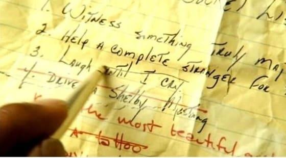 본문 이미지 - '죽기 전 소원'을 의미하는 버킷리스트. 영화 '버킷리스트'의 한 장면 ⓒ News1