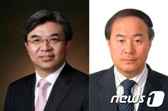 본문 이미지 - 한양대 전자공학과 출신 삼성 신임 사장. 김현석 삼성전자 CE부문 영상디스플레이 사업부장(좌)과 전영현 삼성전자 메모리 전략마케팅팀장.ⓒ News1