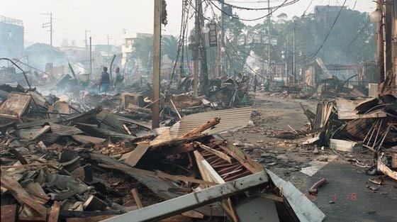 본문 이미지 - 한신대지진 당시 모습 ⓒ 고베시=News1