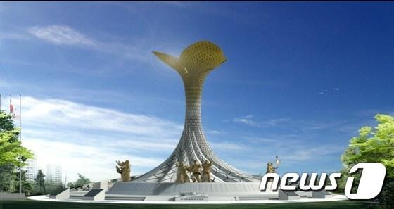 본문 이미지 - 광주독립운동기념탑 조감도 ⓒ News1