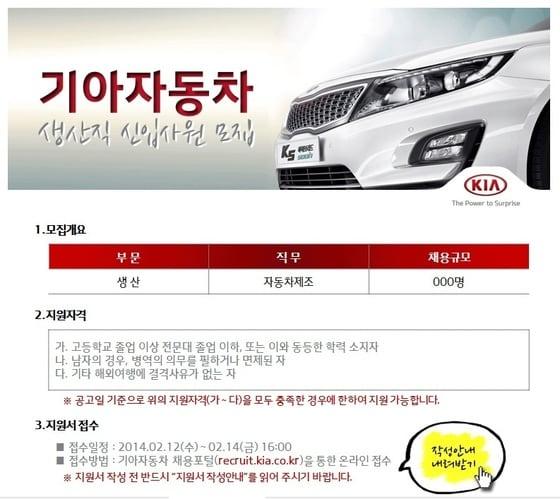 본문 이미지 - 기아차, 초봉 4000만원 고졸 생산직 채용 실시(기아자동차 제공)© News1 
