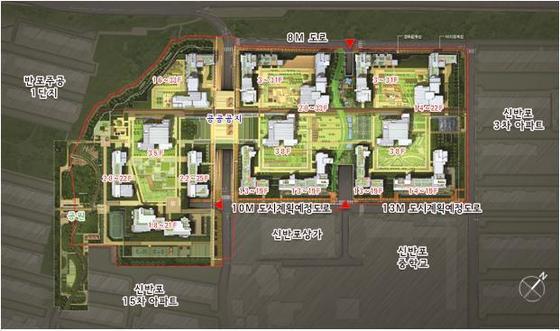 본문 이미지 - 신반포1차 아파트 배치도/제공=서울시© News1 