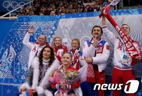 본문 이미지 - 러시아 피겨스케이팅 팀.© AFP=News1 