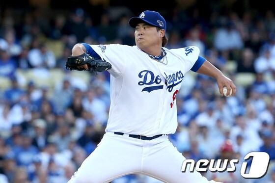 본문 이미지 - LA 다저스의 류현진&#40;27&#41;. © AFP=News1