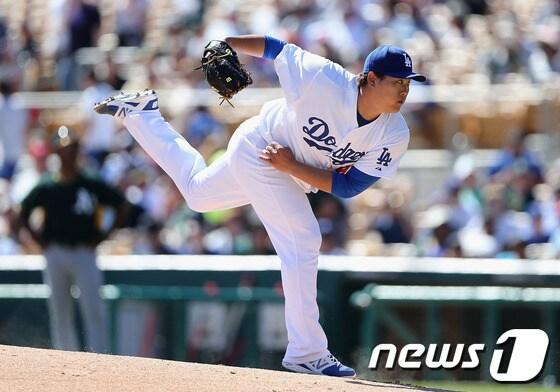 본문 이미지 - &#39;코리안 몬스터&#39; 류현진&#40;27·LA 다저스&#41;.© AFP=News1