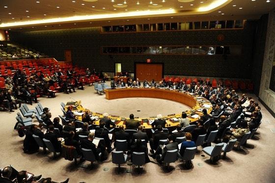 본문 이미지 - 유엔 안전보장이사회 전체회의 모습, © News1 이기창 