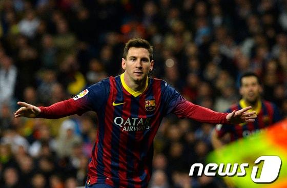 본문 이미지 - 아르헨티나 대표팀의 리오넬 메시(바르셀로나). © AFP=News1