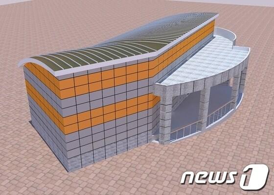 본문 이미지 -  제천시가 건립을 추진했다가 전면 취소된 반야월 기념관 조감도. 