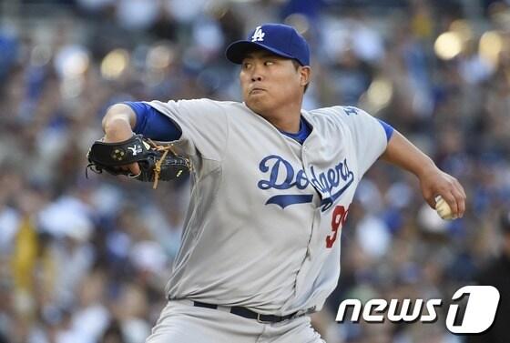 본문 이미지 - &#39;코리안 몬스터&#39; 류현진&#40;27·LA 다저스&#41;.© AFP=News1