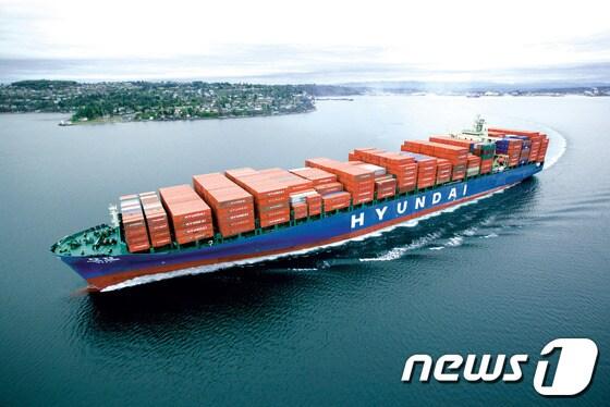 본문 이미지 - 현대상선 컨테이너선.(현대상선 제공)ⓒ News1