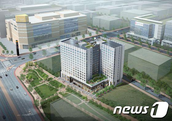 본문 이미지 - '마곡역 센트럴 푸르지오시티 조감도'/제공=대우건설© News1 