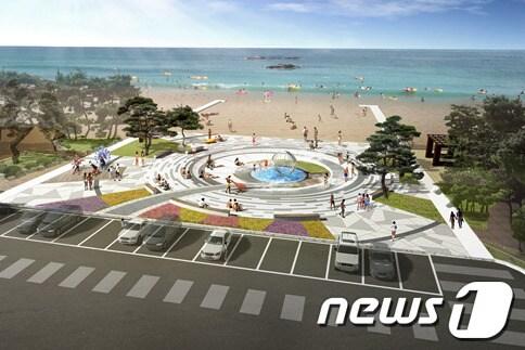 본문 이미지 - 경포해변 랜드마크 광장 주간 조감도 (사진제공=강릉관광개발공사) 2014.4.23/뉴스1 © News1   서근영 기자