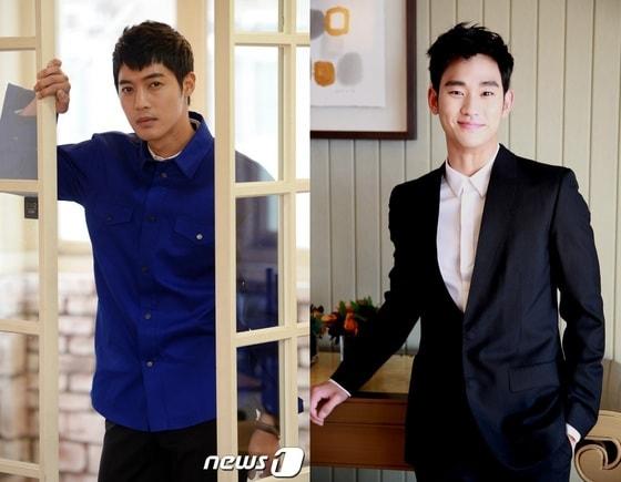 본문 이미지 - 왼쪽부터 배우 김현중과 김수현(김수현=키이스트 제공). © News1  