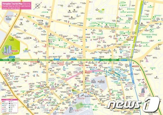 본문 이미지 - 한 눈에 보이는 홍대지도 (사진=마포구청 제공) © News1  