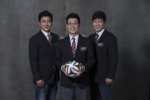 본문 이미지 - MBC가 안정환(왼쪽) , 김성주, 송종국 3인방을 2014 브라질 월드컵 한국 경기 중계진으로 결정했다. © 사진제공=MBC 