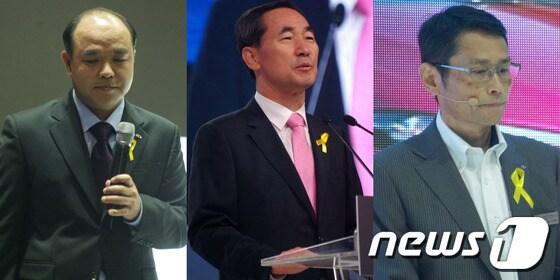 본문 이미지 - 왼쪽부터 타케히코 키쿠치 한국닛산 사장, 이삼웅 기아차 대표이사, 요시다 아키히사 한국토요타 사장© News1   류종은 기자