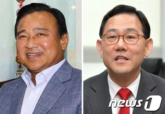 본문 이미지 - 이완구 신임 새누리당 원내대표(왼쪽)과 주호영 정책위의장. 2014.5.7/뉴스1 © News1   박세연 기자