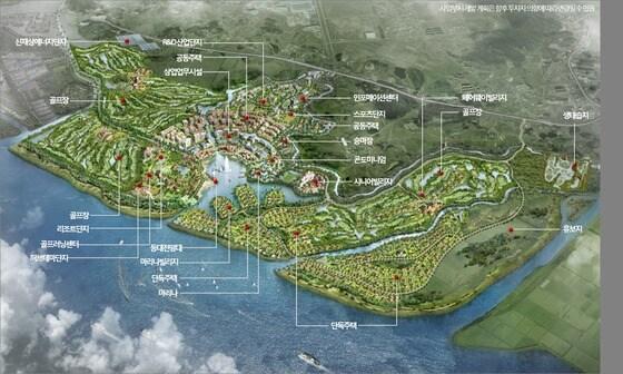 본문 이미지 - 영암·해남 관광레저형 기업도시 '삼호지구' 조감도. (문체부 제공) © News1 