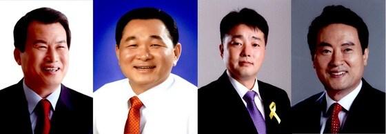본문 이미지 - 왼쪽부터 나진구(새누리당), 김근종(새정치민주연합), 이준일(통합진보당), 박종수(무소속) 후보. © News1   장우성 기자