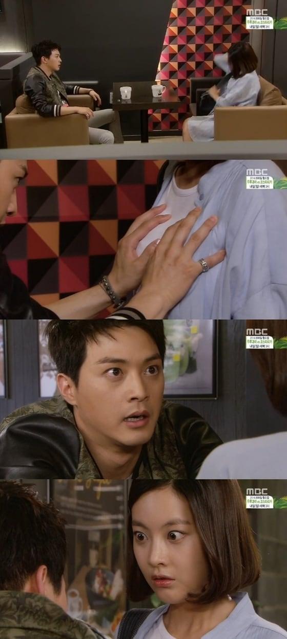 본문 이미지 - '왔다 장보리' 김지훈이 오연서에게 나쁜손을 뻗었다. © MBC '왔다 장보리' 캡처  