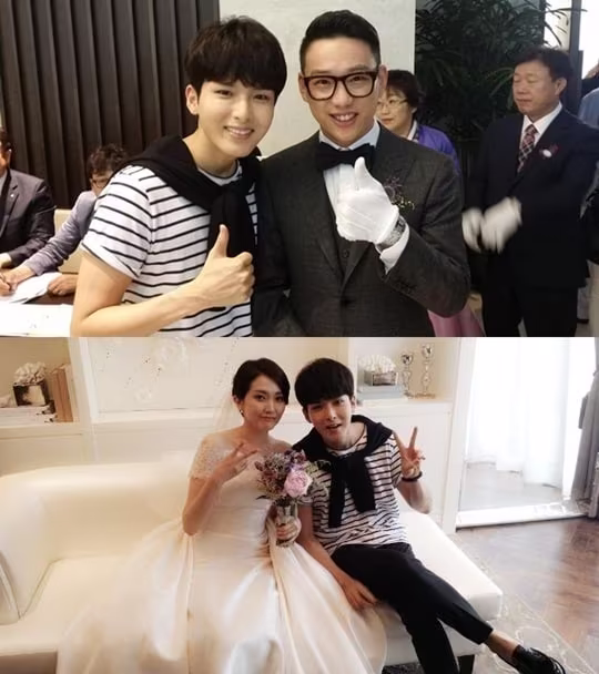 본문 이미지 - 슈퍼주니어 려욱이 권정열 김윤주 결혼식에서 찍은 사진을 공개했다. © 사진출처=려욱 트위터 