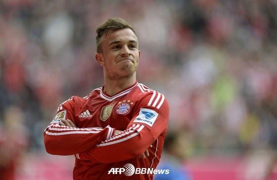 본문 이미지 - 스위스 축구대표팀의 공격수 세르단 샤키리&#40;바이에른 뮌헨&#41;. © AFPBBNews=News1 