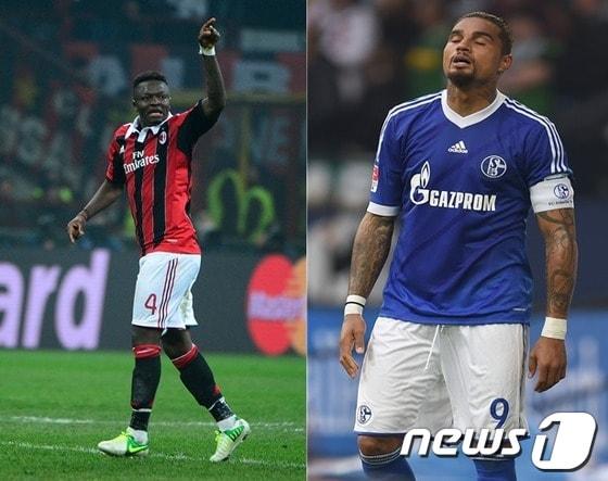 본문 이미지 - 가나 출신 설리 문타리(왼쪽)와 케빈-프린스 보아텡. © AFP=News1  