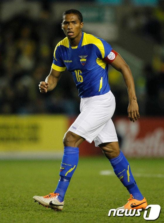 본문 이미지 - 에콰도르 대표팀의 안토니오 발렌시아&#40;맨체스터 유나이티드&#41;. © AFP=News1  