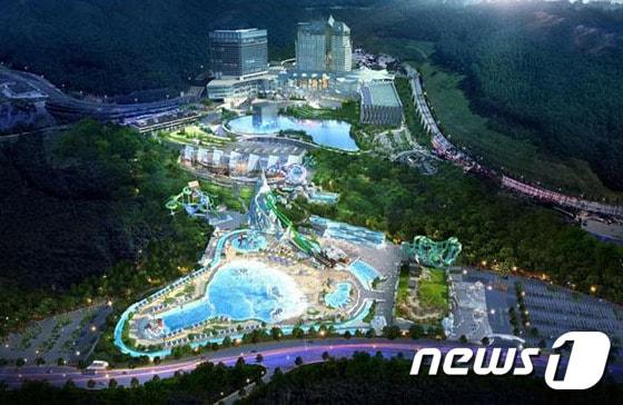 본문 이미지 - 강원 정선 하이원리조트 워터월드 조감도. (사진제공=하이원리조트) 2014.7.28.뉴스1 하중천 기자