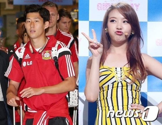 본문 이미지 - 손흥민과 걸스데이 민아 ⓒ News1