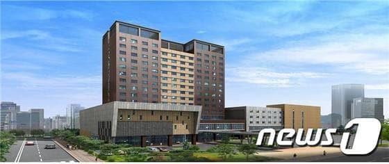 본문 이미지 - 충북 청주시 오송읍에 건립을 추진 중인 오송호텔 조감도. 이미지 제공=충북도.ⓒ News1