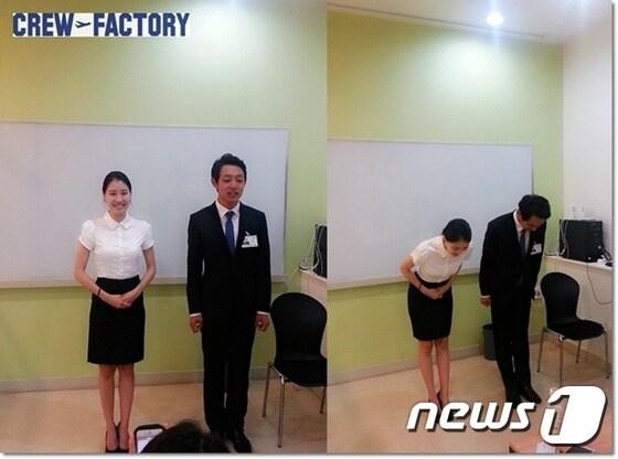 본문 이미지 - 승무원 준비생들이 교육을 받고 있다.ⓒ News1