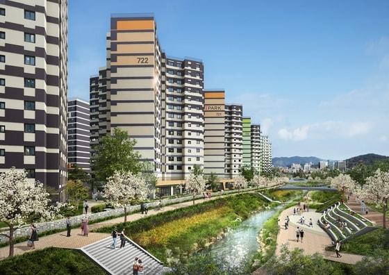 본문 이미지 - 수원아이파크시티4차 조감도/사진제공=현대산업개발 ⓒ News1