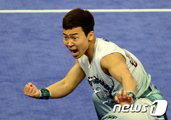 본문 이미지 - 2018 자카르타-팔렘방 아시안게임 우슈 남자 남권·남곤 부문에서 동메달을 획득한 이용문(23·충남체육회) /뉴스1 DB ⓒ News1 