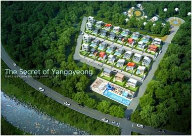 본문 이미지 - '더 시크릿 양평' 풀 빌라 단지 조감도, 클라이드 이미지 제공 ⓒ News1