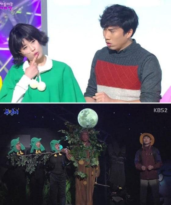 본문 이미지 - 11일 방송된 '개그콘서트'의 코너 '부엉이'(아래)와 '사둥이는 아빠 딸'