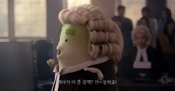 본문 이미지 - 러시앤캐시 광고 캐릭터인 "무 과장"이 등장하는 TV광고(화면 캡쳐). 2015.01.18/뉴스1 ⓒ News1 문창석 기자