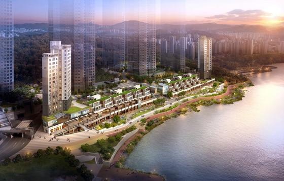 본문 이미지 -  '힐스테이트 광교' 주거형 오피스텔 투시도 ⓒNews1