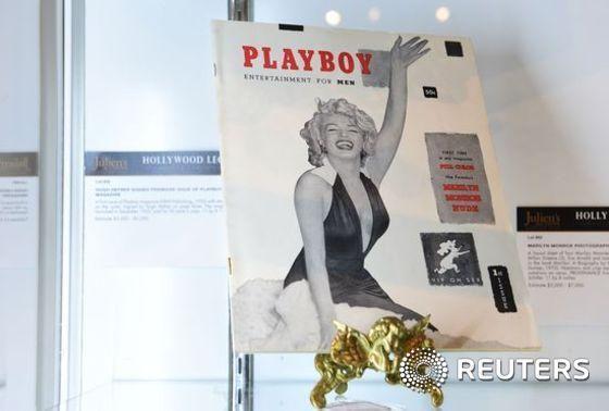 본문 이미지 - 플레이보이 창간호 표지 모델로 등장한 마릴린 먼로. ⓒ 로이터=뉴스1