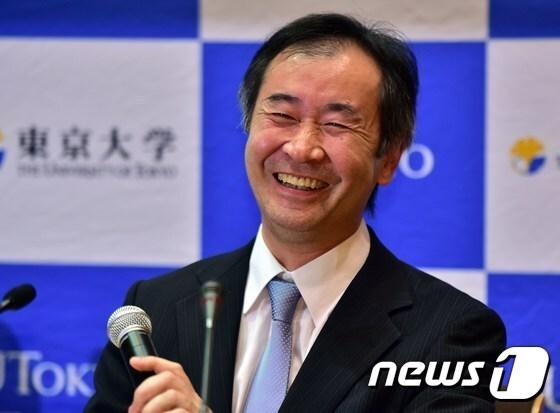 본문 이미지 - 중성미자 진동발견으로 2015년 노벨 물리학상을 받은 가지타 다카아키(梶田隆章) 도쿄대 교수 ⓒ AFP=News1